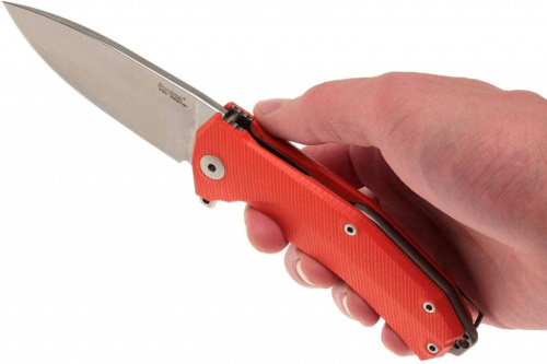 Складной нож Lion Steel KUR OR G10 Orange Flipper фото 7